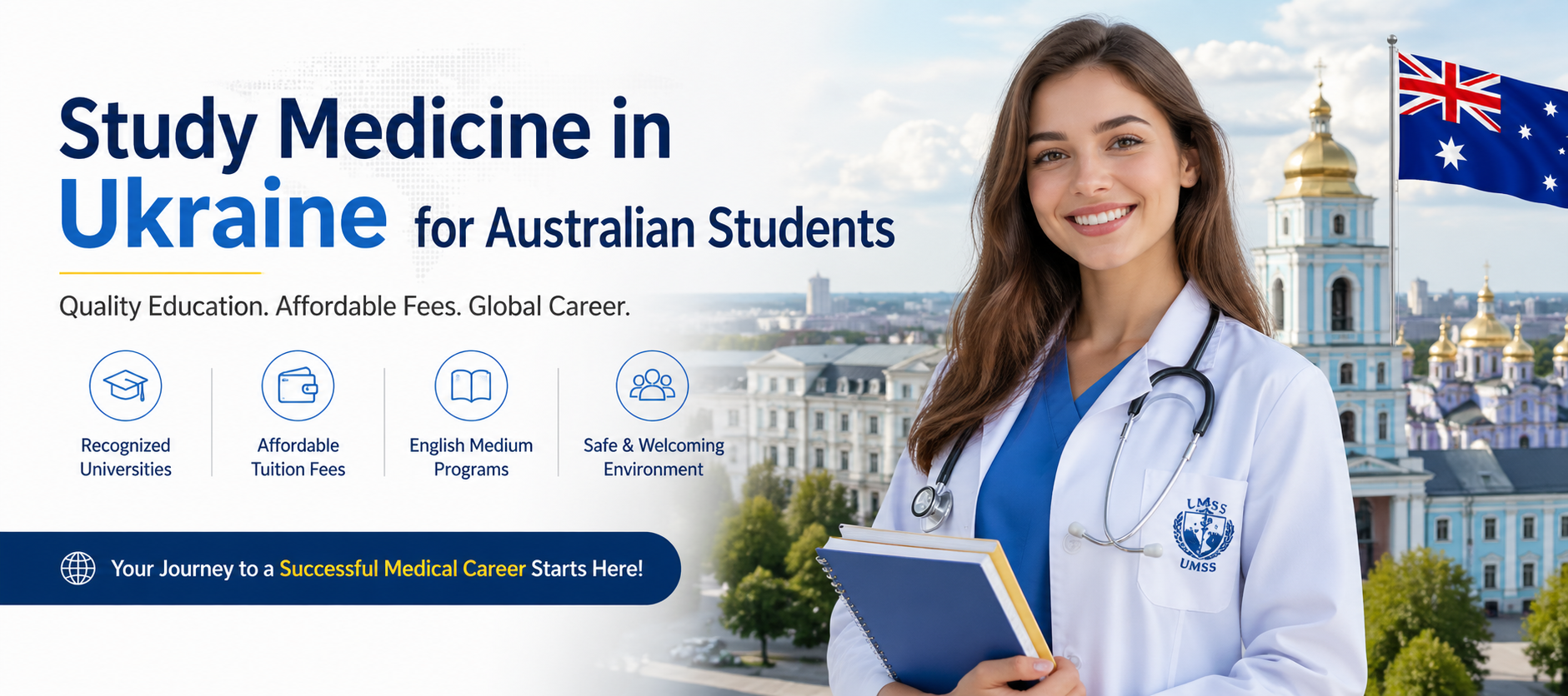 Study Medicine in Ukraine for Australian Students hero banner